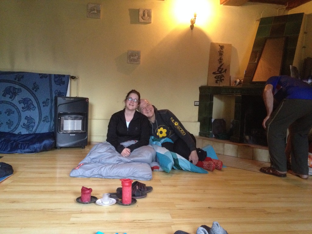 in de yogaruimte